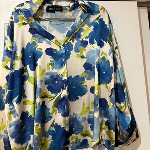 Zara Multicolor Floral Blouse